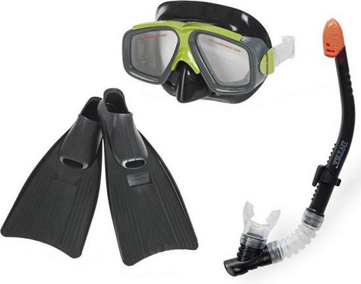 Intex Snorkel Set Surf Rider Junior Zwart/groen snorkelen