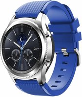 Siliconen Smartwatch bandje - Geschikt voor  Samsung Gear S3 silicone band - blauw - Horlogeband / Polsband / Armband