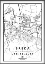 Citymap Breda 50x70 Stadsposter