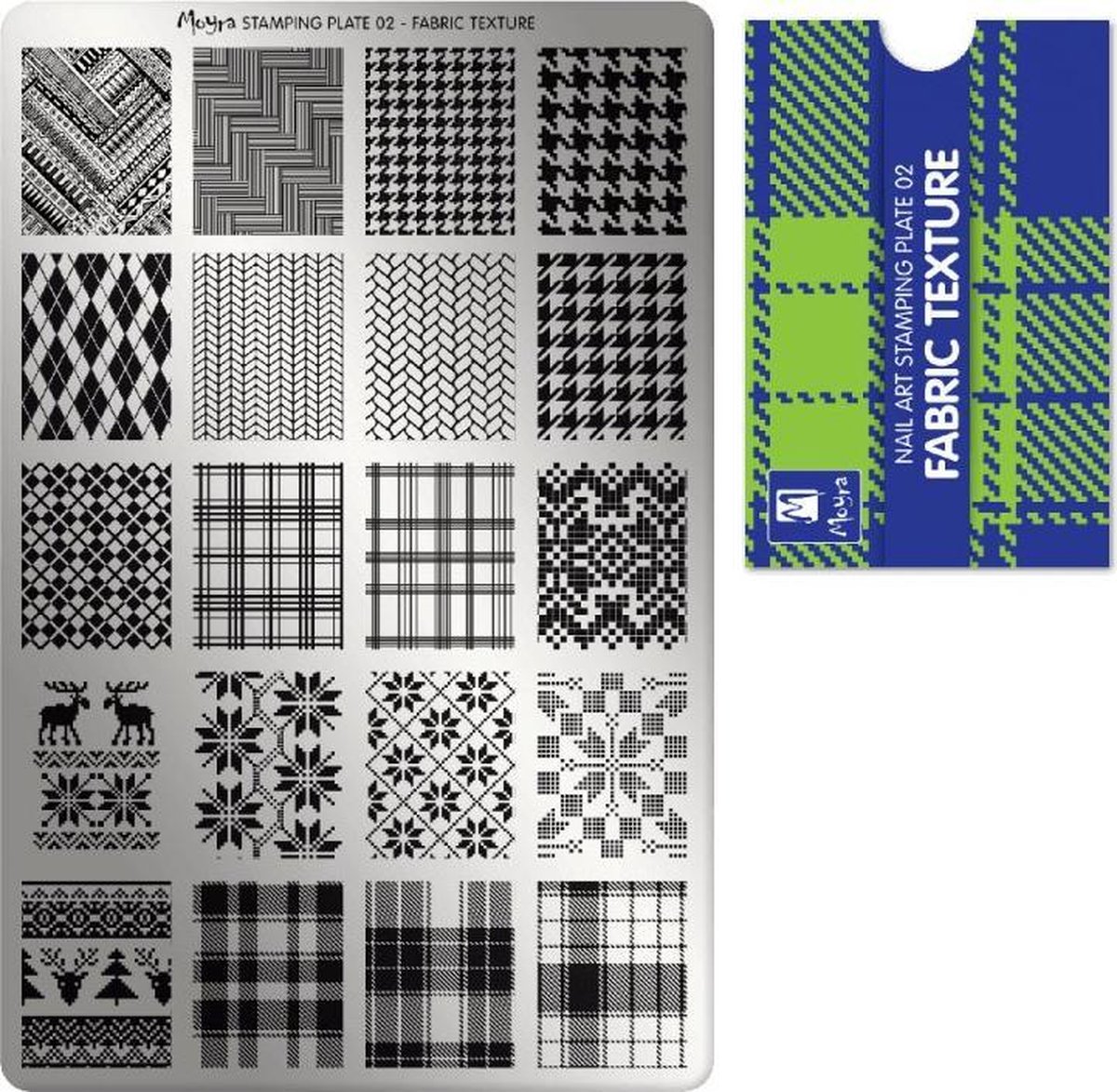 Goedkoopste Moyra Stamping Plate 02 Fabric Texture