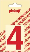 Pickup plakcijfer Helvetica 60 mm - rood 4