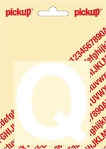 Pickup plakletter Helvetica 80 mm - wit Q