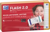 Oxford Flash 2.0 - Flashcards - Geruit 5mm - A7 - Oranje rand - 80 stuks
