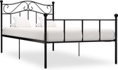 vidaXL Bedframe metaal zwart 100x200 cm