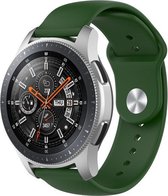Siliconen Smartwatch bandje - Geschikt voor  Samsung Galaxy Watch sport band 46mm - legergroen - Horlogeband / Polsband / Armband