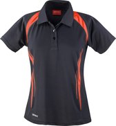 Spiro Dames/dames Sport Team Spirit Performance Polo Shirt (Zwart/Rood)