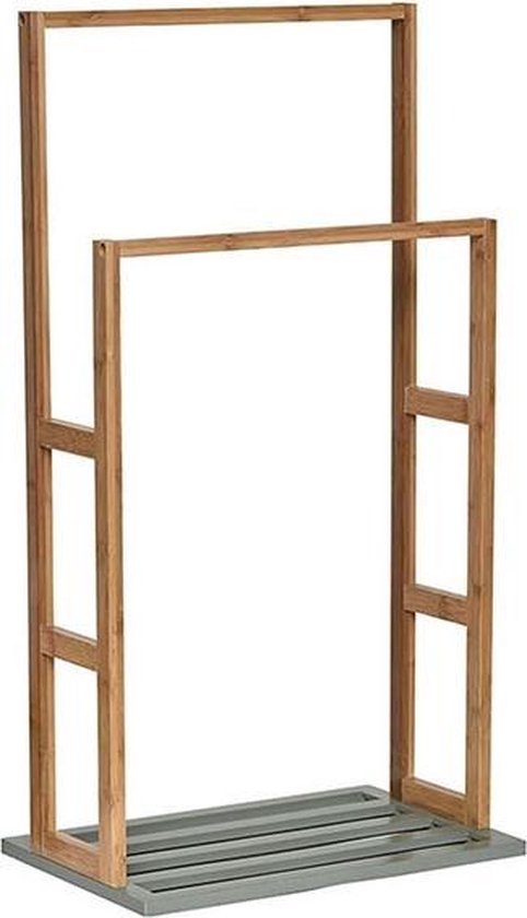 Handdoekenrek, 2-laags 3-laags badhanddoekenrek met haken, SUS 304 roestvrijstalen wandgemonteerde handdoekhouder Handdoekbeugelstang, voor keuken Badkamer Toilet Hotel Office-3 staven-80 cm