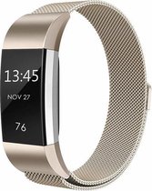 By Qubix - fitbit Charge 2 bandje - milanese bandje - Small - Vintage goud