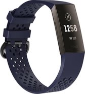 Fitbit Charge 3 & 4 sport bandje (large) - Donkerblauw - Fitbit charge bandjes