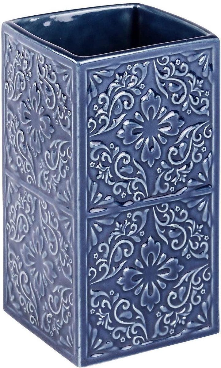 Wenko Badkamerbeker Cordoba 6,5 X 12 Cm Keramiek Blauw