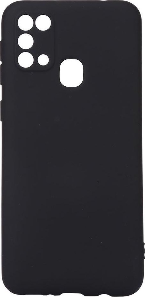 Shop4 - Samsung Galaxy M31 Hoesje - Zachte Back Case Mat Zwart