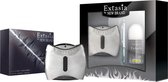 New Brand Geurset Extasia Heren Zilver/zwart 375 Ml 4-delig