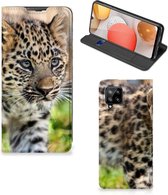 Beschermhoesje met foto Geschikt voor Samsung Galaxy A42 Smart CoverCase Baby Luipaard