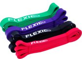 FLEXIE® - Pull Up Band - Power Bands - Weerstandsbanden - Fitness Elastiek - Powerlifting Banden - 140 kg - Set van 4 Banden