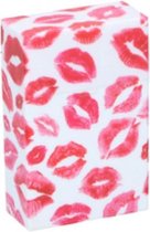 Non-branded Sigarettendoos Kusjes 6,2 X 2,8 X 9,5 Cm Wit/rood