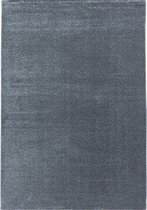 Modern laagpolig vloerkleed Rio - zilver - 80x250 cm
