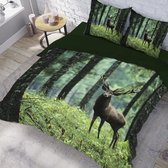 Dekbedovertrek Stag Nature 100% katoen Flanel 2-Persoons - 200x200/220 cm + 2 slopen 60x70 cm