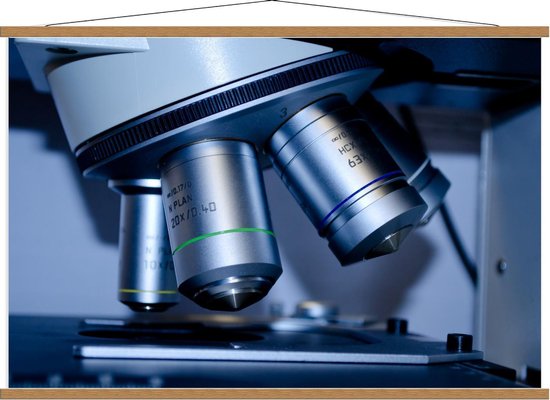 Schoolplaat – Microscoop van Dichtbij - 120x80cm Foto op Textielposter (Wanddecoratie op Schoolplaat)