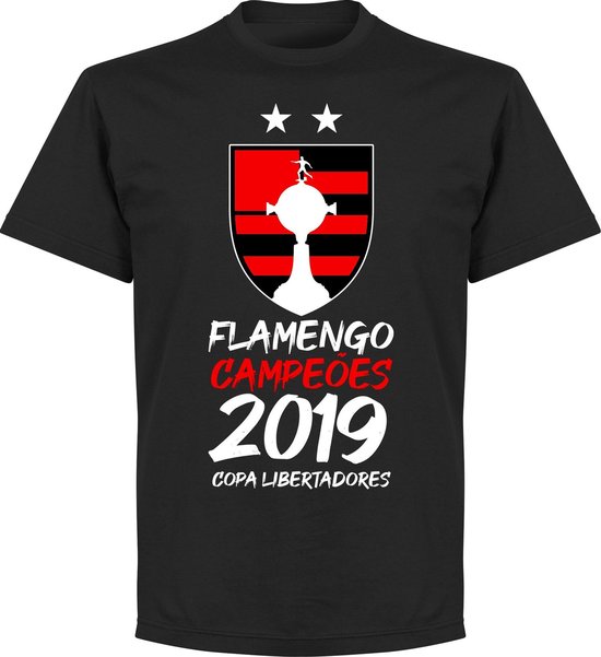 Flamengo 2019 Copa Libertadores Champions T-Shirt - Zwart - 3XL