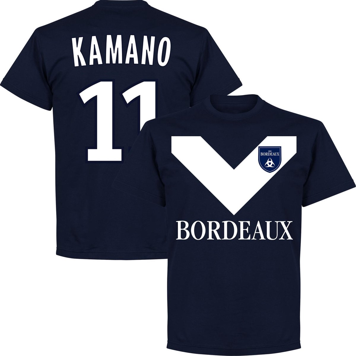 Girondins Bordeaux Kamano 11 Team T-Shirt - Navy - XXL