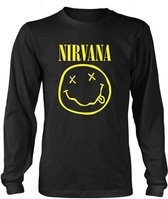 Nirvana Longsleeve shirt -M- Smiley Logo Zwart