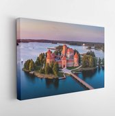 Trakai castle: medieval gothic Island castle, located in Galve lake. - Modern Art Canvas - Horizontal - 1500617135 - 115*75 Horizontal