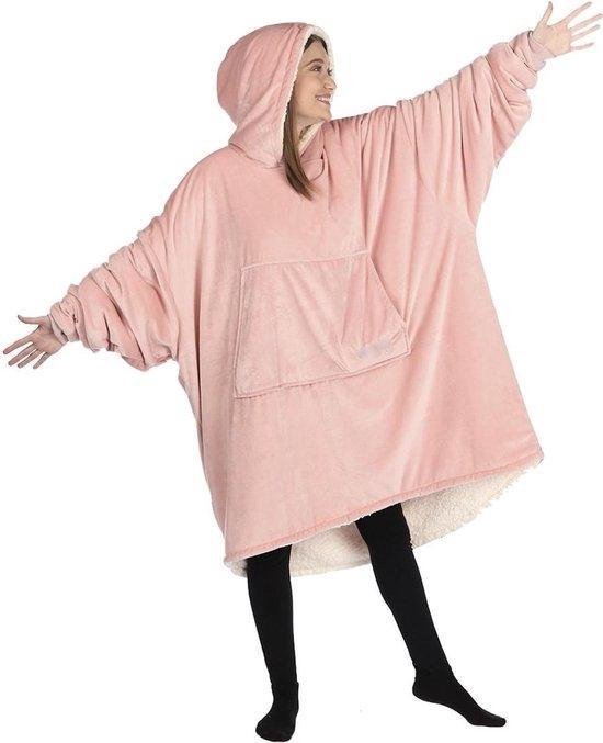 Op tijd Uitgebreid Seizoen Fleece deken | Hoodie deken | Trui deken | Kleur: Roze | bol.com