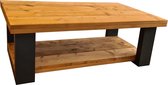 Wood4you - Salontafel New England - Roasted wood  100Lx72Dx40H Dubbel antraciet