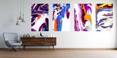 Onlinecanvas - Schilderij - Colorful Abstract Composition. Artwork. Art Vertical Vertical - Multicolor - 115 X 75 Cm