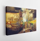 Onlinecanvas - Schilderij - Fine Art Painting -background Art Horizontal Horizontal - Multicolor - 40 X 50 Cm