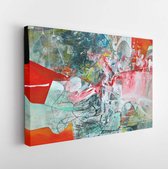 Onlinecanvas - Schilderij - Contemporary Painting- Background Art Horizontal Horizontal - Multicolor - 60 X 80 Cm