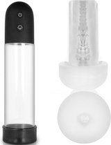 Penispomp Penisvergroter Sleeve Penisring Sextoys voor Mannen - RX11 - Zwart + Sleeve - Pump Addicted®