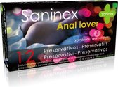 Saninex - condooms - 12 stuks - condooms met glijmiddel - geribbeld - extra sterk - natuurlijke sensatie - anaal lover