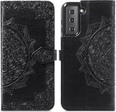 iMoshion Mandala Booktype Samsung Galaxy S21 hoesje - Zwart