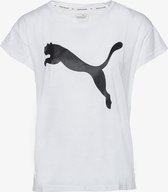 PUMA Active Logo Tee Shirt Dames - Puma White-Cotton Black
