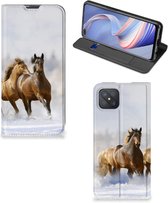 Wallet Book Case OPPO Reno4 Z 5G Smart Cover Hoesje Paarden