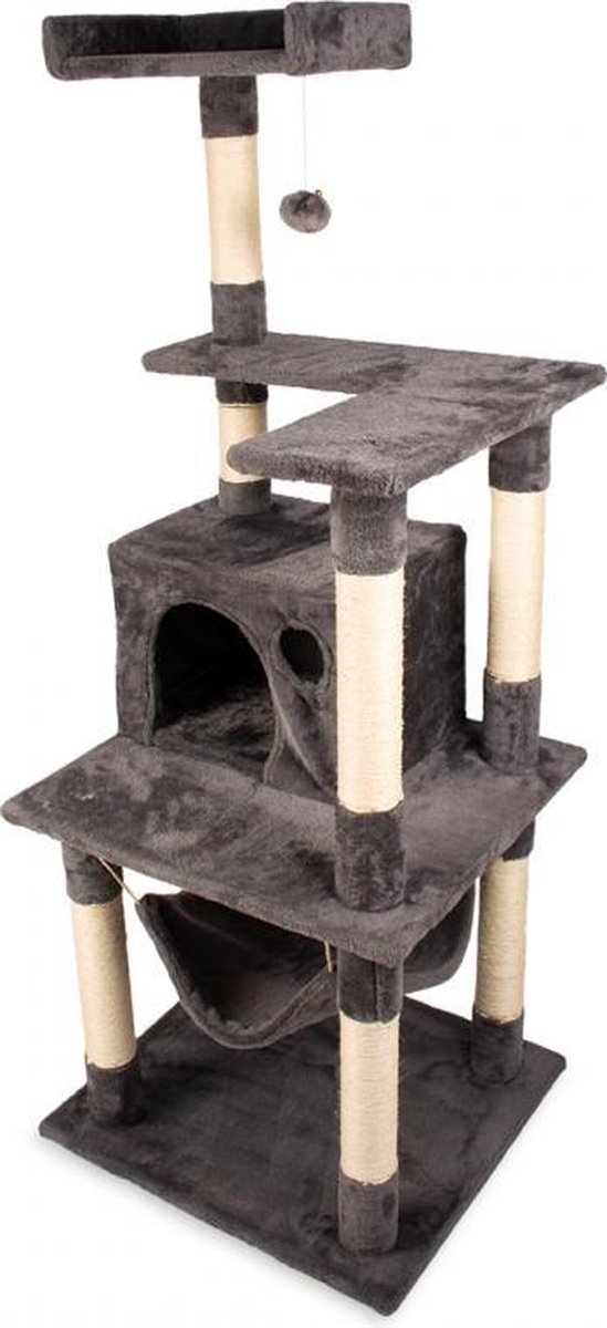 Duvo+ Krabpaal britt Grijs 60x50x160cm Duvo+ Krabpaal britt Grijs 60x50x160cm