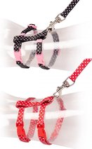 Duvo+ Kitten wandelset witte bollen Rood 15-25cm / 8mm-125cm, LET OP PER STUK, ALLEEN DE KLEUR ROOD WORD GELEVERD !!