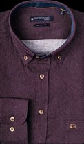 Giordano Heren Overhemd Paars Oxford Button Down Regular Fit - XXL