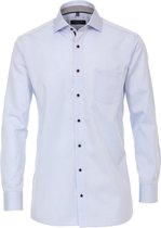 CASA MODA comfort fit overhemd - lichtblauw twill (contrast) - Strijkvrij - Boordmaat: 40