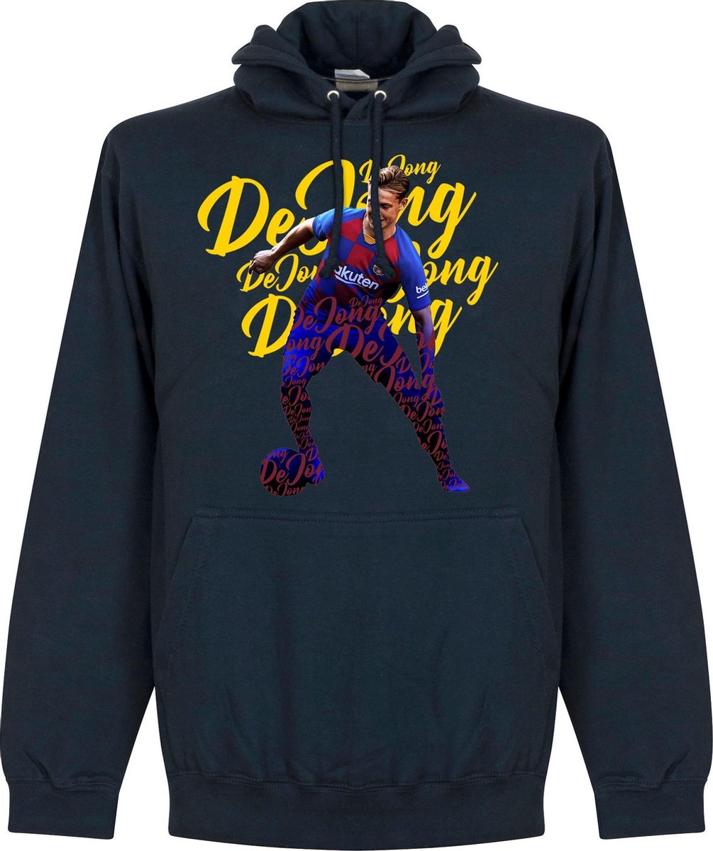 F. De Jong Script Hoodie - Navy - Kinderen - 116