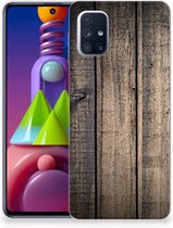 Telefoon Hoesje Geschikt voor Samsung Galaxy M51 Leuk TPU Back Cover Steigerhout
