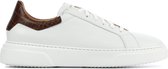 Magnanni Mannen Leren Croco Lage sneakers / Herenschoenen  23825 - Wit - Maat 45