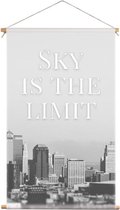 Textiel poster skyline | sky is the limit | wanddecoratie spreuken - 40x70cm