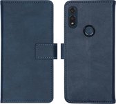 Motorola Moto E7 Hoesje met Pasjeshouder - iMoshion Luxe Booktype - Donkerblauw