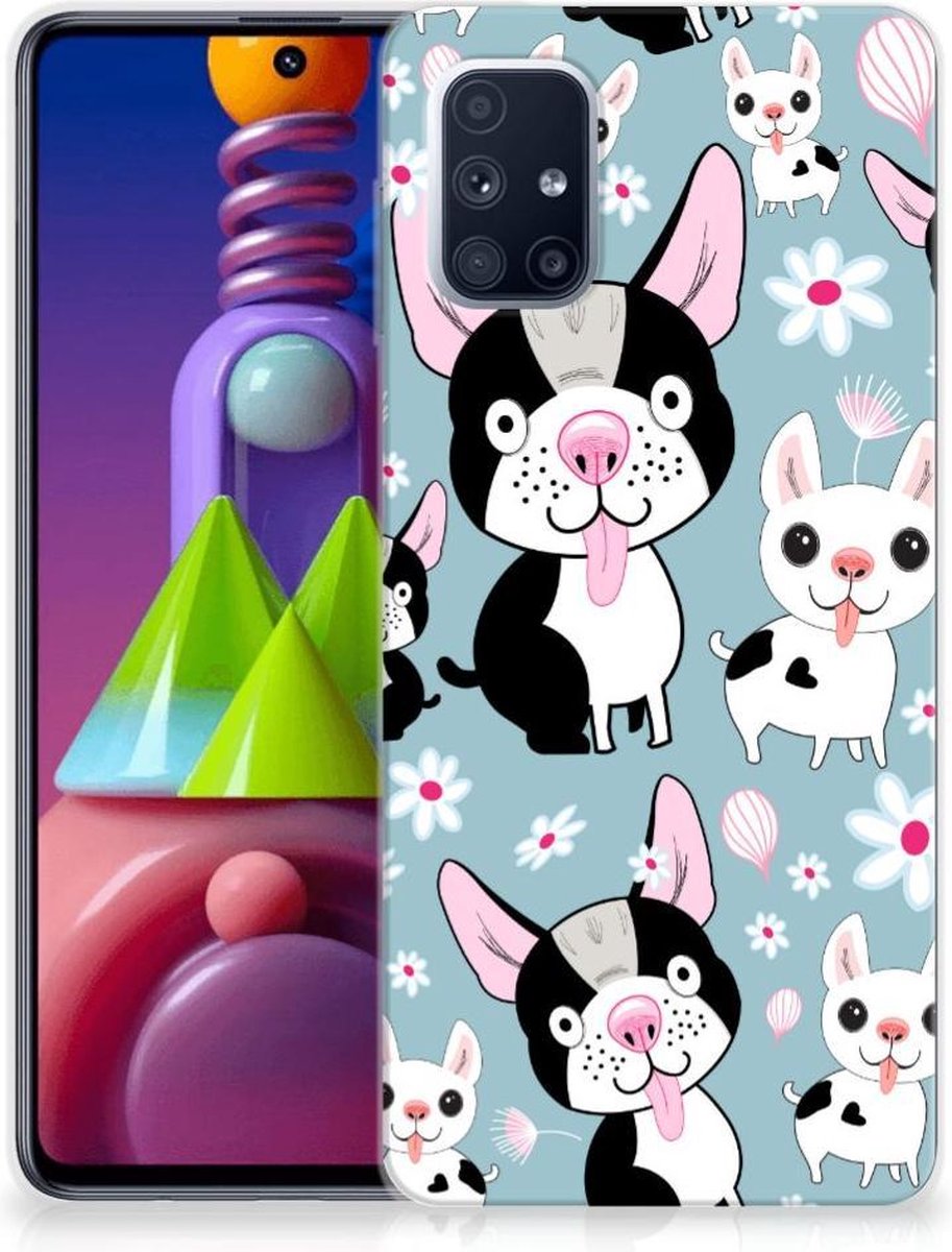 Samsung Galaxy M51 TPU Hoesje Hondjes