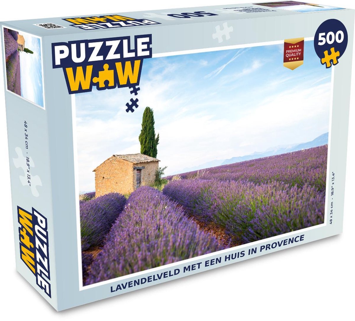 Puzzel 500 stukjes Provence - Lavendelveld met een huis in Provence puzzel  500 stukjes... | bol.com