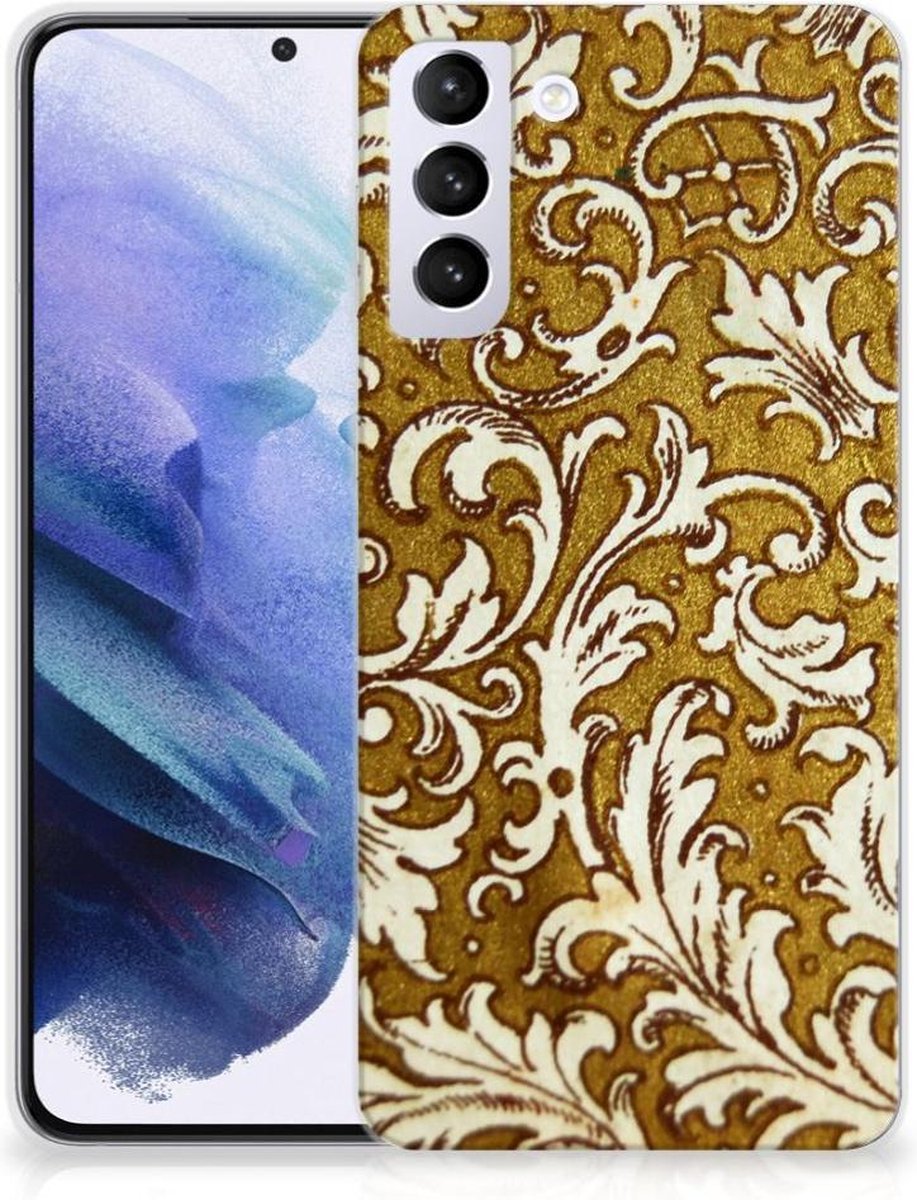 Siliconen Hoesje Samsung Galaxy S21 Plus Barok Goud