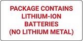 Package contains Lithium-Ion Batteries sticker 150 x 75 mm