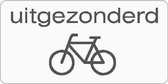 Onderbord Uitgezonderd fietsers (OB52) - aluminium - DOR 80 x 40 cm